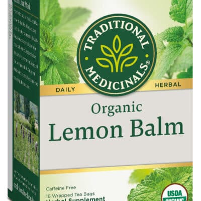 Traditional Medicinals Organic Lemon Balm tea 16 bags packaging