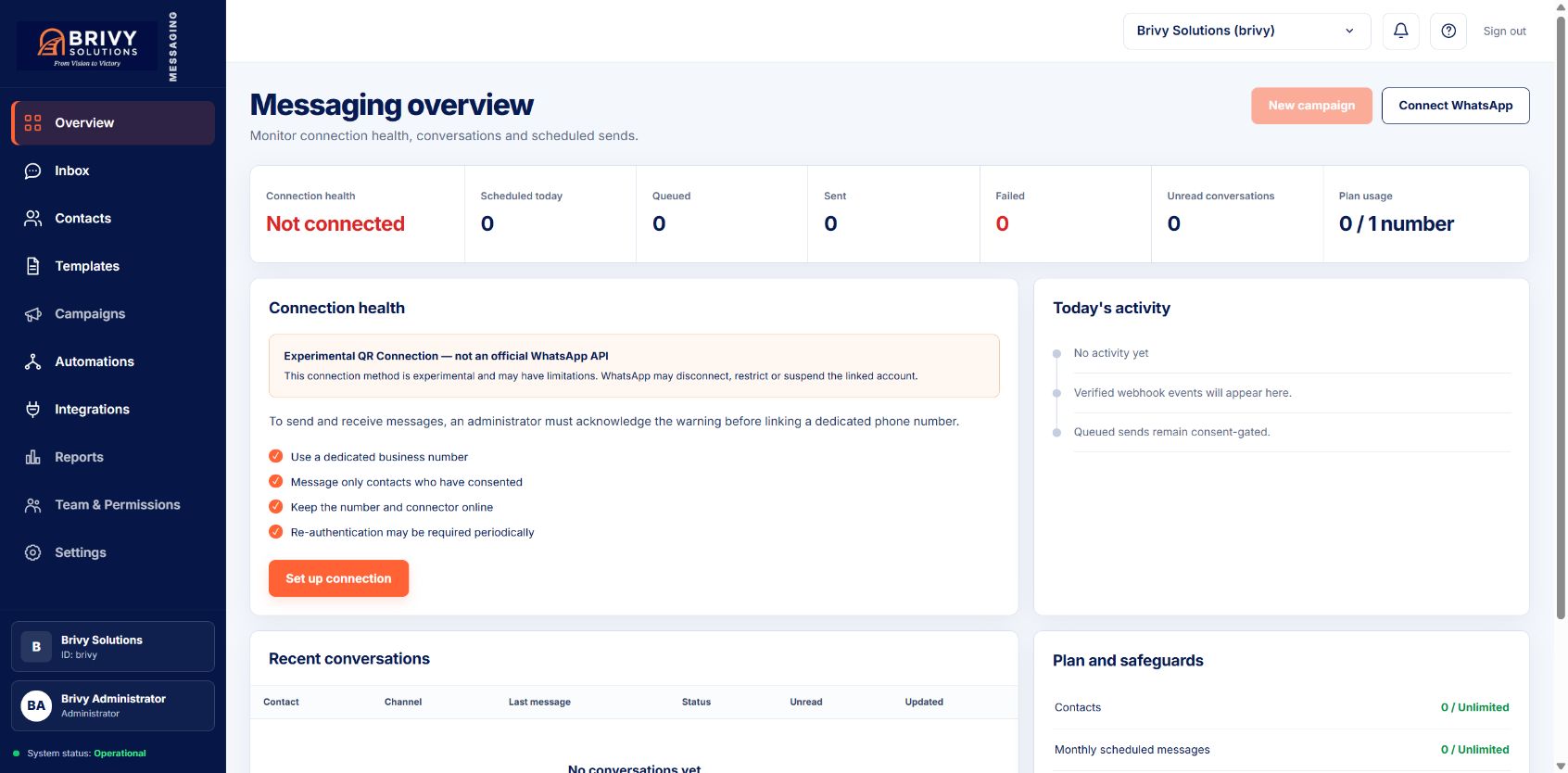 Brivy customer messaging and workflow automation overview